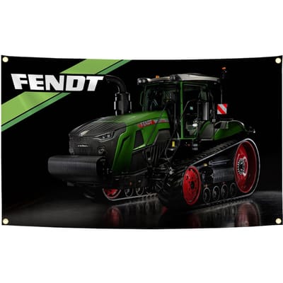 90X150Cm Duitse Landbouwmachines F-Fendts Vlag Wandkleed Polyester Digitale Print Banner Voor Garage Wandkunst Decoratie 60x90cm24x35in black