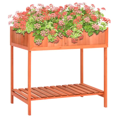 vidaXL - Kruidenplantenbak - 80x60x80 - cm - massief - vurenhout