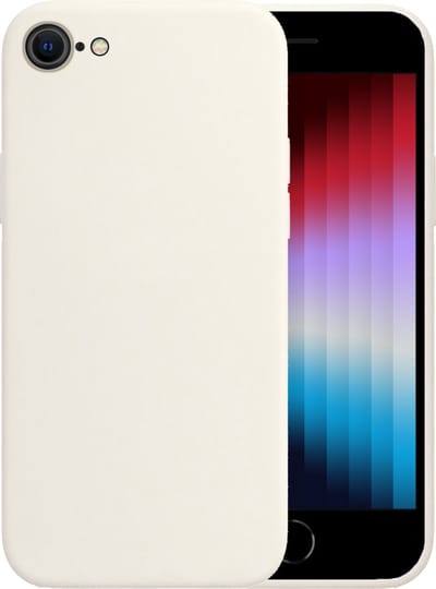 Hoesje - Geschikt voor Apple iPhone SE (2022) - Sterk & Shockproof - Hoes Cover - Siliconen Case - Telefoonhoesjes - Wit