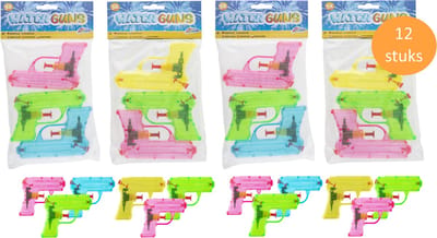 Grafix 12x Mini Waterpistolen | Waterpret | Watergevecht | Uitdeelcadeautjes | Weggeef Cadeautjes | Klein Speelgoed