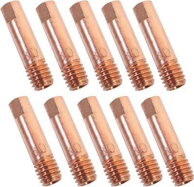 10 stuks 0.8mm MIG MAG lasaccessoires met M6 schroefdraad, gasdoppen en koperen contactpunten voor lassen
