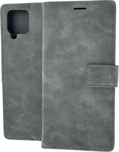 Portemonnee Book Case Hoesje Geschikt voor: Samsung Galaxy A22 4G & M22 grijs