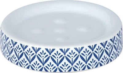 Wenko Zeephouder Lorca 2,5 X 11 Cm Keramiek Blauw/wit