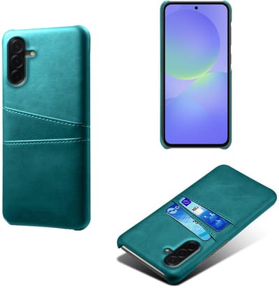 Backcover met Opbergvakjes + PMMA Screenprotector voor Galaxy A37 _ Groen
