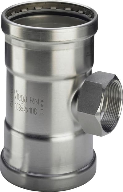 Viega Sanpress Inox XL-T-stuk, d1 76,1, Rp 2, d2 76,1 roestvast staal Model 2317.2XL, 482879
