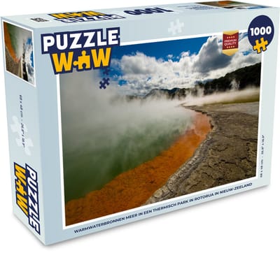 Puzzel Warmwaterbronnen meer in een thermisch park in Rotorua in Nieuw-Zeeland - Legpuzzel - Puzzel 1000 stukjes volwassenen