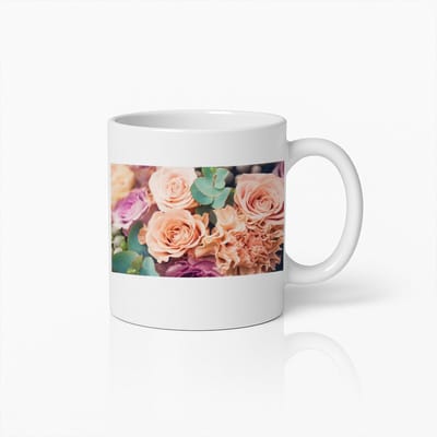 Elegante Bloemen Koffiemok – Rozen en Bloesem Design – Perfect Cadeau voor Bloemen- en Theeliefhebbers