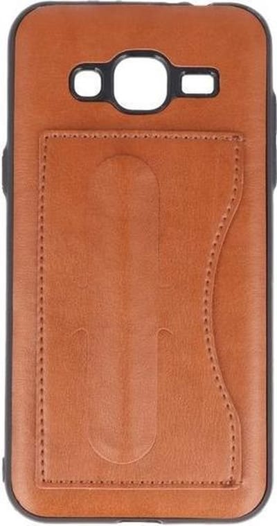 BestCases.nl Samsung Galaxy J3 2016 Stand TPU back case hoesje Bruin