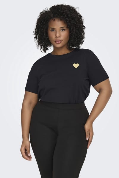 ONLY CARMAKOMA - CARKITA S/S LOGO TOP JRS NOOS - Meisjes - T-shirts