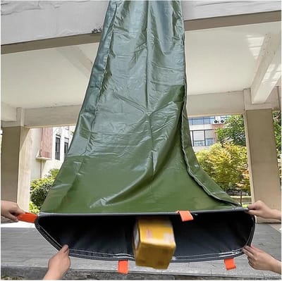 Goederen Transportglijbaan - Laadglijbaan Lossen Zeil - Goederen Snel Verplaatsen - Scheurbestendig Canvas Materiaal - 2 x 8 m - Zwart
