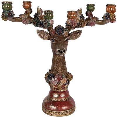 Clayre & Eef Kandelaar Hart 51x21x50 cm Bruin Kunststof