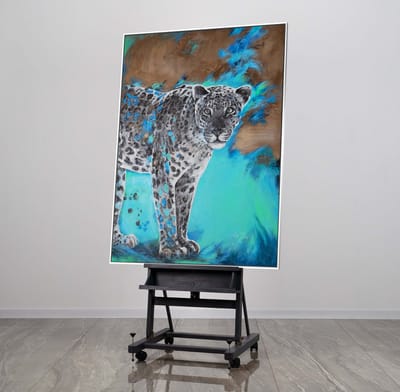 Canvas schilderij 120x80 cm handgeschilderd vaardigheid en kracht abstract – YS-Art Gallery – Energieke wanddecoratie voor woonkamer – Modern schilderij voor hal en kantoor