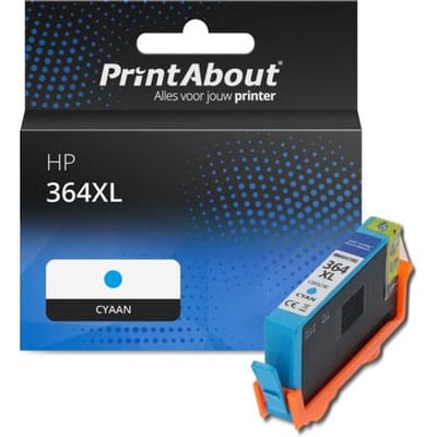 PrintAbout Inktcartridge 364XL (CB323EE) Cyaan Hoge capaciteit geschikt voor HP