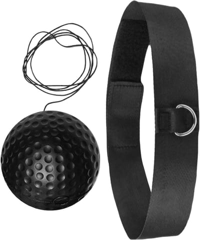 Boksband Set - Snelheidsbal Reflexbal - Focus en Coördinatie - Reflecterende Bal - One Size - Zwart