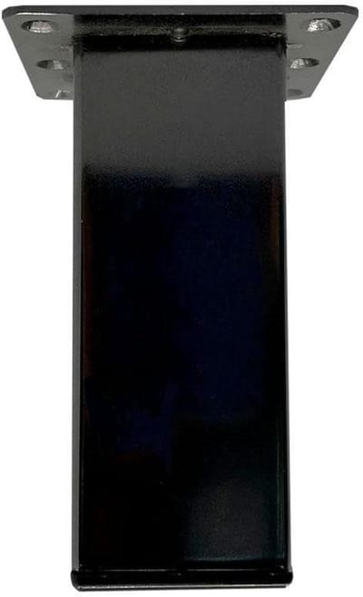 Stalen meubelpoot black chrome rechthoek 5 bij 5 cm en hoogte 13 cm (5 x 5 cm) - Set van 4 stuks