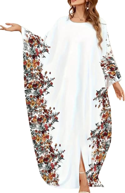 Nivard Islamitische Kleding - Djellaba Dames - Moslim Kleding - Arabisch Dames Kaftan - Alhamdulillah - Wit