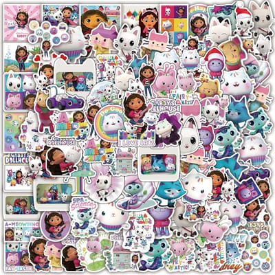 Gabby Dollhouse Leuke Waterdichte Sticker voor Laptop Waterfles Telefoon Skateboard