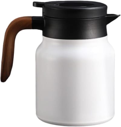 Koffiekaraf - Thermoskan Dranken - Dranken Warm Houden - Intelligente Temperatuurweergave - 1 Liter Inhoud - Wit