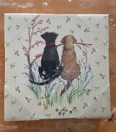 Alex Clark Canvas Elsie and Betty Small ~ Cancas doek Honden