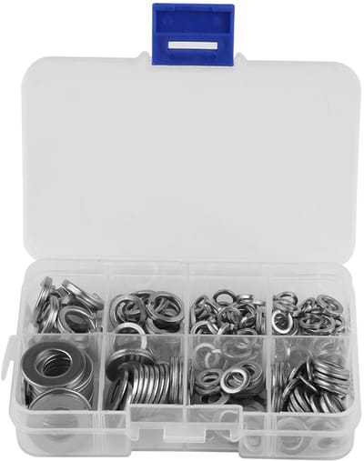 Complete Set van RVS Ringetjes en Veerringetjes - Assortiment van 200 Stuks voor M5, M6, M8, M10 - Ideaal voor Klussen en Bevestigingen