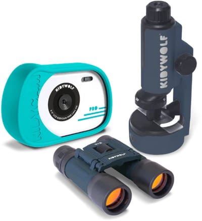 Kidywolf Pack Avonturiers - Camera, Microscoop en Verrekijker - Blauw/Cyaan