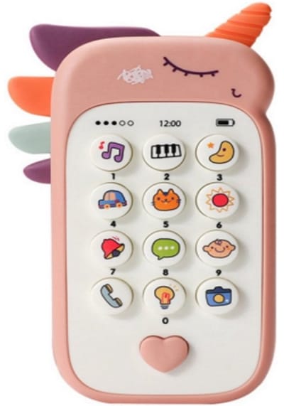 Kraftverdia - Eenhoorn telefoon - Baby speelgoed - Baby Telefoon - Educatief Speelgoed - Educatief Babyspeelgoed - Interactief Mobieltje - Baby cadeau - Roze - Vanaf 2 Jaar