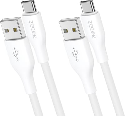 2x oplaadsnoer usb C - 1 meter - Usb C naar usb kabel - Telefoon oplader - Flexibel, stevig & soepel