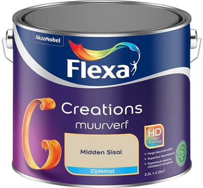 Flexa - Creations Muurverf Zijdemat - Midden Sisal - Mengverf - 2,5 L