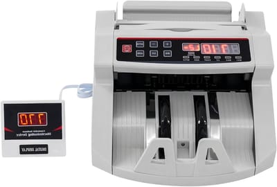 Geldtelmachine - Bankbiljettenteller - Snel Geld Tellen - Valsgelddetector - 30 x 24.5 x 17 cm - Wit
