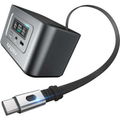 AFERIY Nano100 – Centrale Électrique – Centrale Électrique Portable 99,2 Wh / 31 000 mAh 100 W, Batterie LiFePO4, USB-A/USB-C, Compatible Solaire, pour le Camping et l'Extérieur