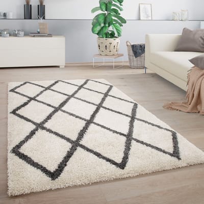 Paco Home Hoogpolig Vloerkleed Woonkamer Shaggy Pluizig Modern Zacht 60x100 cm