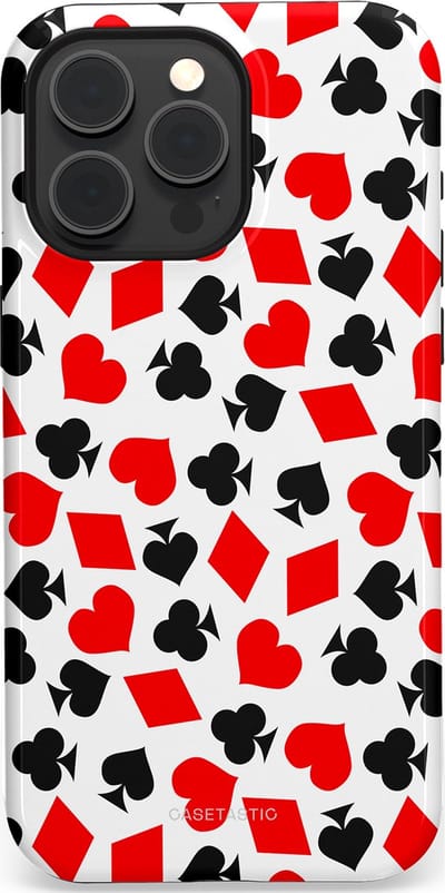 Casetastic Hoesje Geschikt voor Apple iPhone 15 Pro Max Magsafe - Stijlvolle Beschermende Duo-layer Case - Harten spel