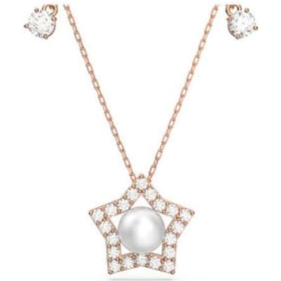 Swarovski Stella Wish Star Betekenis Roségoud Ketting Dames ketting 5645382 Box+Shopping Bag (Random Color) white