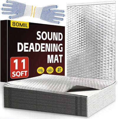 10x Geluidsisolatiematten Auto - 450x250x2mm Aluminiumbutyl Zelfklevend Schuim