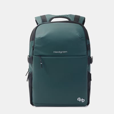 Hedgren Rail Rugzak met 3 compartimenten 15,6 inch met regenhoes en RFID-bescherming – Waterafstotend – City Blue Eco