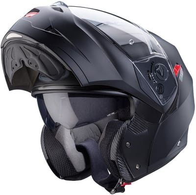 Caberg Duke-X systeemhelm - Mat zwart - Maat M - Voorzien van Pinlock - Ingebouwd zonnevizier - ECE 22.06 gekeurd