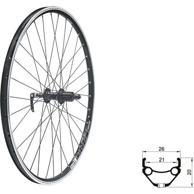Achterwiel Kellys Draft V-Brake R 28/29"