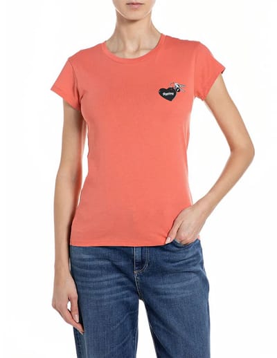 Replay W3397g.000.20994 T-shirt Met Korte Mouwen Oranje XS Vrouw