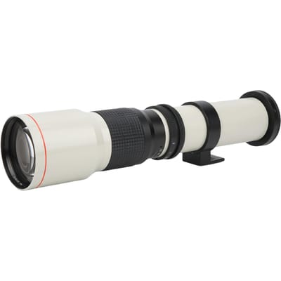500mm F8F32 Teleobjectief met Handmatige Scherpstelling met 2x Vergrotingsobjectief voor Canon EFS Mount SLR(zwart ) wit