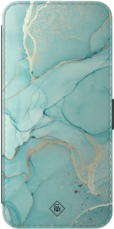 Casimoda® bookcase - Geschikt voor Samsung Galaxy A56 - Hoesje met pasjeshouder - Marmer mint groen - Mint - Kunstleer