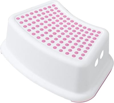Toiletkrukje - Kakkruk hurk - Comfortabel zitten - Antislip C-vorm - 37x25x13 cm - Roze