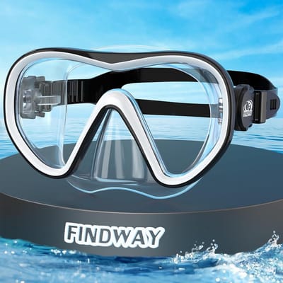 Zwembril Kinderen - Duikmasker Snorkel - Onderwater Zicht - 180 Graden Panorama - 15.5 x 8.5 cm - Blauw
