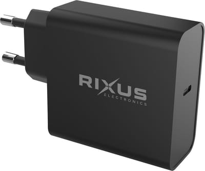 Rixus - USB-C stekker in zwart - Snelle oplader voor iPhone en Samsung - Universele USB-C-oplader - Oplaadstekker voor iPad - USB C-oplaadblokje.