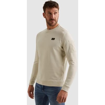 PME legend beige heren trui   American Classic   Ronde hals   Regular fit   Geen zakken   Duurzaam   Lange mouw Beige M