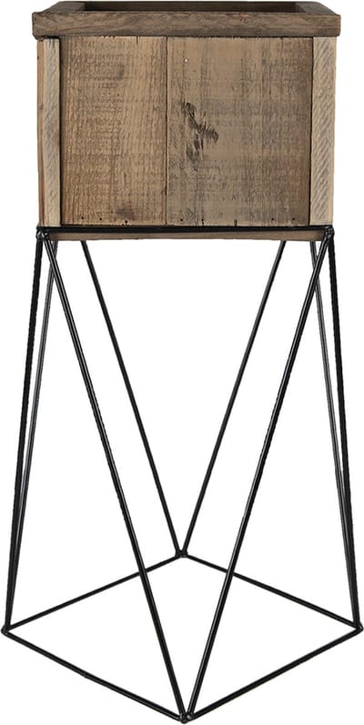 Clayre & Eef Planthouder 28x28x50 cm Bruin Hout