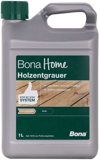 Hout ontgrijzer 1 liter, hout reiniger, vergrauwd hout herstellen