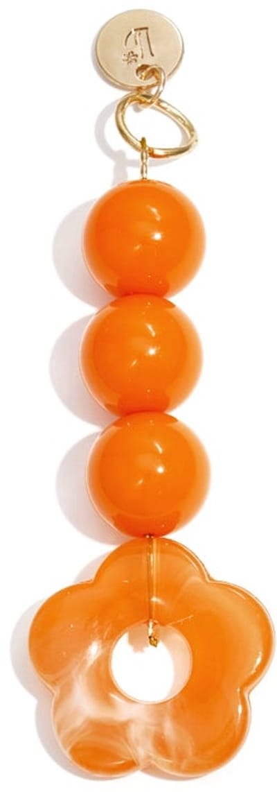 Tasbedeltjes met bloemmotief, casual, acryl, dagelijkse accessoires - Oranje