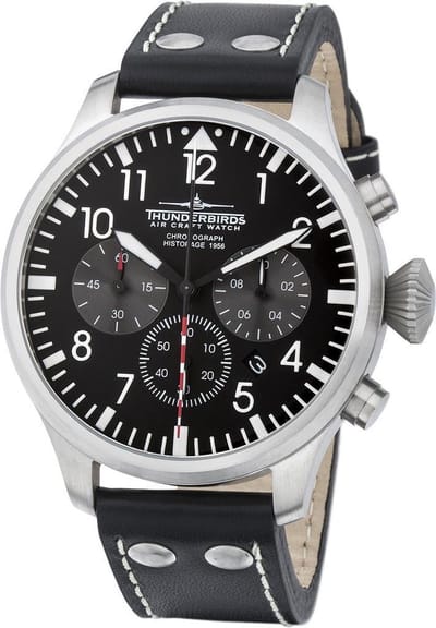 Thunderbirds "HISTORAGE 1956 CHRONO II" Fliegeruhr Chronograaf Horloge Quartz 47mm