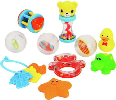 Chad Valley Baby Rammelaar  10 delige cadeauset