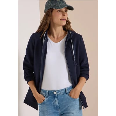 Sweatvest met een zachte, geruwde binnenkant